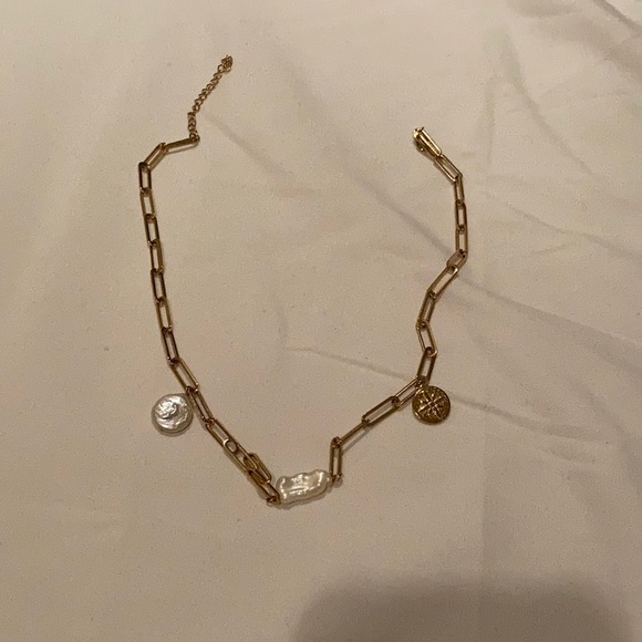 Necklace Gold Plated & Pearl - Picture 3 of 5